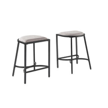 Load image into Gallery viewer, Ellery 2Pc Counter Stool Set Gray/Matte Black - 2 Stools
