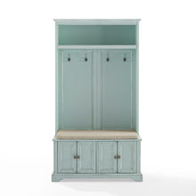 Load image into Gallery viewer, Holbrook Hall Tree Distressed Seafoamblue/Oatmeal
