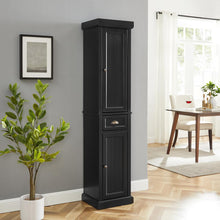Load image into Gallery viewer, Seaside Tall Linen Cabinet Distressed Black
