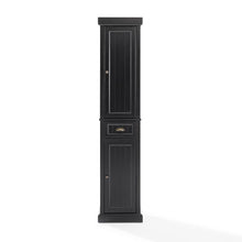 Load image into Gallery viewer, Seaside Tall Linen Cabinet Distressed Black
