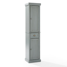 Load image into Gallery viewer, Seaside Tall Linen Cabinet Distressed Gray
