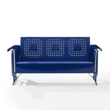 Load image into Gallery viewer, Bates Outdoor Metal Sofa Glider Navy
