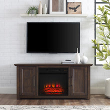 Load image into Gallery viewer, Camden 48" Low Profile Tv Stand W/Fireplace Dark Walnut
