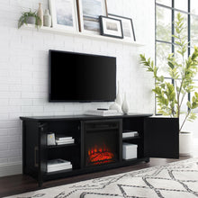 Load image into Gallery viewer, Camden 58" Low Profile Tv Stand W/Fireplace Black
