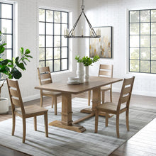 Load image into Gallery viewer, Joanna 5Pc Dining Set Rustic Brown - Table &amp; 4 Ladder Back Chairs
