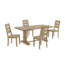 Load image into Gallery viewer, Joanna 5Pc Dining Set Rustic Brown - Table &amp; 4 Ladder Back Chairs
