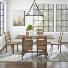 Load image into Gallery viewer, Joanna 7Pc Dining Set Rustic Brown - Table &amp; 6 Ladder Back Chairs
