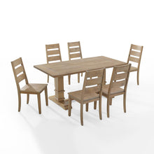 Load image into Gallery viewer, Joanna 7Pc Dining Set Rustic Brown - Table &amp; 6 Ladder Back Chairs
