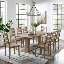 Load image into Gallery viewer, Joanna 9Pc Dining Set Rustic Brown - Table &amp; 8 Ladder Back Chairs
