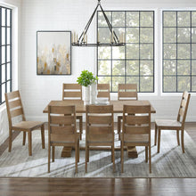 Load image into Gallery viewer, Joanna 9Pc Dining Set Rustic Brown - Table &amp; 8 Ladder Back Chairs
