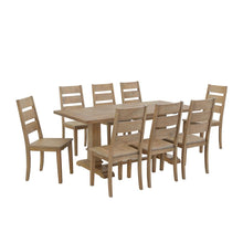 Load image into Gallery viewer, Joanna 9Pc Dining Set Rustic Brown - Table &amp; 8 Ladder Back Chairs
