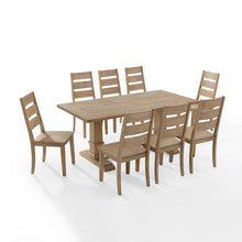 Load image into Gallery viewer, Joanna 9Pc Dining Set Rustic Brown - Table &amp; 8 Ladder Back Chairs
