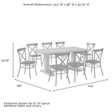 Load image into Gallery viewer, Joanna 9Pc Dining Set W/Camille Chairs Matte Black/ Rustic Brown - Table &amp; 8 Chairs
