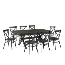 Load image into Gallery viewer, Hayden 9Pc Dining Set W/Camille Chairs Matte Black/  Slate - Table &amp; 8 Chairs
