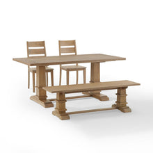 Load image into Gallery viewer, Joanna 4Pc Dining Set Rustic Brown - Table, Bench, &amp; 2 Ladder Back Chairs
