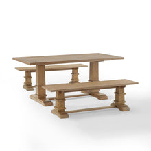 Load image into Gallery viewer, Joanna 3Pc Dining Set Rustic Brown - Table &amp; 2 Benches
