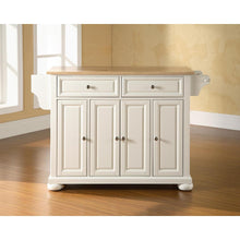 Load image into Gallery viewer, Alexandria Wood Top Full Size Kitchen Island/Cart White/Natural
