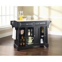 Load image into Gallery viewer, Lafayette Wood Top Full Size Kitchen Island/Cart Black/Natural
