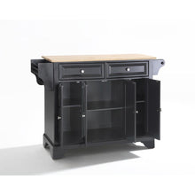 Load image into Gallery viewer, Lafayette Wood Top Full Size Kitchen Island/Cart Black/Natural
