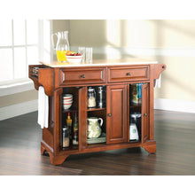 Load image into Gallery viewer, Lafayette Wood Top Full Size Kitchen Island/Cart Cherry/Natural
