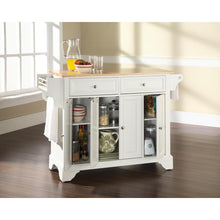 Load image into Gallery viewer, Lafayette Wood Top Full Size Kitchen Island/Cart White/Natural
