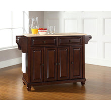 Load image into Gallery viewer, Cambridge Wood Top Full Size Kitchen Island/Cart Mahogany/Natural

