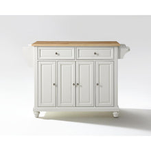 Load image into Gallery viewer, Cambridge Wood Top Full Size Kitchen Island/Cart White/Natural
