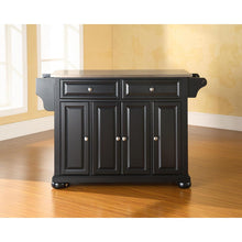 Load image into Gallery viewer, Alexandria Stainless Steel Top Full Size Kitchen Island/Cart Black/Stainless Steel

