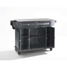 Load image into Gallery viewer, Cambridge Stainless Steel Top Full Size Kitchen Island/Cart Black/Stainless Steel
