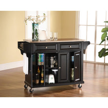Load image into Gallery viewer, Full Size Stainless Steel Top Kitchen Cart Black/Stainless Steel
