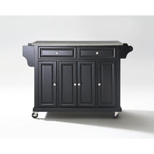 Load image into Gallery viewer, Full Size Stainless Steel Top Kitchen Cart Black/Stainless Steel
