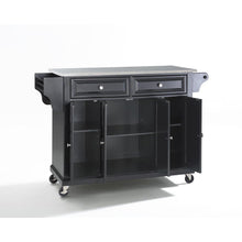 Load image into Gallery viewer, Full Size Stainless Steel Top Kitchen Cart Black/Stainless Steel
