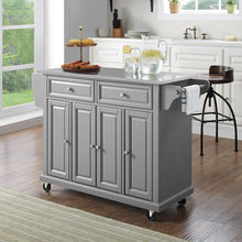 Load image into Gallery viewer, Full Size Stainless Steel Top Kitchen Cart Gray/Stainless Steel
