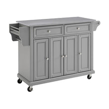 Load image into Gallery viewer, Full Size Stainless Steel Top Kitchen Cart Gray/Stainless Steel
