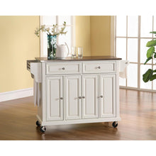 Load image into Gallery viewer, Full Size Stainless Steel Top Kitchen Cart White/Stainless Steel
