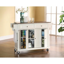 Load image into Gallery viewer, Full Size Stainless Steel Top Kitchen Cart White/Stainless Steel
