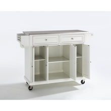 Load image into Gallery viewer, Full Size Stainless Steel Top Kitchen Cart White/Stainless Steel
