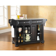 Load image into Gallery viewer, Alexandria Granite Top Full Size Kitchen Island/Cart Black/Gray
