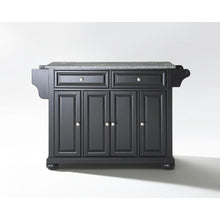 Load image into Gallery viewer, Alexandria Granite Top Full Size Kitchen Island/Cart Black/Gray
