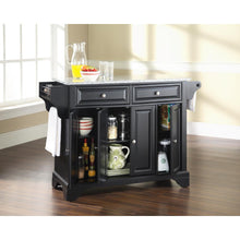 Load image into Gallery viewer, Lafayette Granite Top Full Size Kitchen Island/Cart Black/Gray

