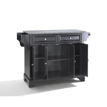 Load image into Gallery viewer, Lafayette Granite Top Full Size Kitchen Island/Cart Black/Gray
