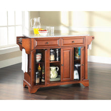 Load image into Gallery viewer, Lafayette Granite Top Full Size Kitchen Island/Cart Cherry/Gray

