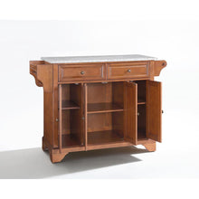 Load image into Gallery viewer, Lafayette Granite Top Full Size Kitchen Island/Cart Cherry/Gray
