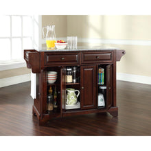 Load image into Gallery viewer, Lafayette Granite Top Full Size Kitchen Island/Cart Mahogany/Gray
