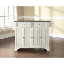 Load image into Gallery viewer, Lafayette Granite Top Full Size Kitchen Island/Cart White/Gray
