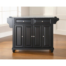 Load image into Gallery viewer, Cambridge Granite Top Full Size Kitchen Island/Cart Black/Gray
