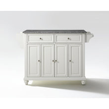 Load image into Gallery viewer, Cambridge Granite Top Full Size Kitchen Island/Cart White/Gray
