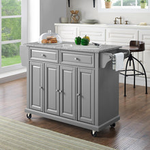 Load image into Gallery viewer, Full Size Granite Top Kitchen Cart Gray/Gray
