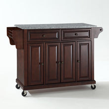 Load image into Gallery viewer, Full Size Granite Top Kitchen Cart Mahogany/Gray
