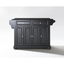 Load image into Gallery viewer, Alexandria Granite Top Full Size Kitchen Island/Cart Black/Black
